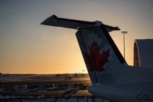 Airplane tailfin.