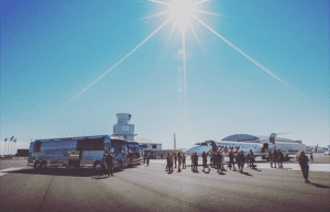 Zac brown Band boarding aircraft